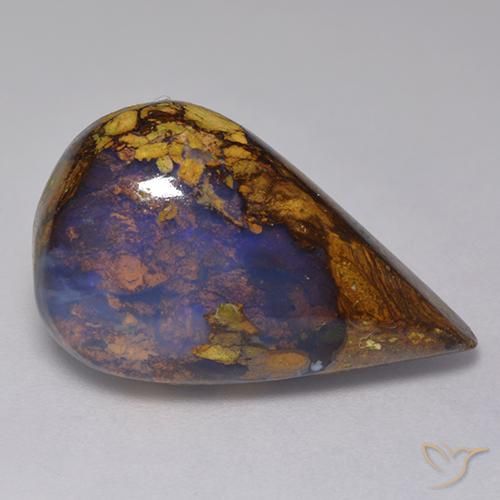 13.23ct Natural Multicolor Ópalo de roca, En forma de pera, Opaco