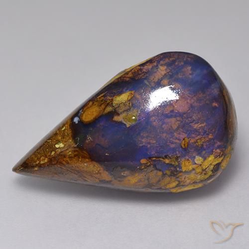 Ópalo de roca Multicolor natural de 13.23 ct, En forma de pera, Opaco