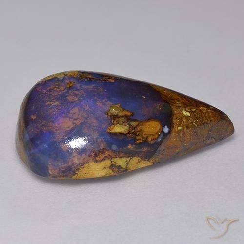Ópalo de roca Multicolor natural de 13.23 ct, En forma de pera, Opaco