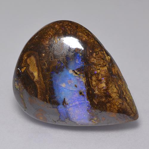 Ópalo de roca Multicolor natural de 12.82 ct, En forma de pera, Opaco