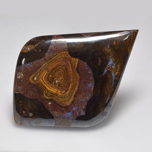 Ópalo boulder multicolor natural de 39,46 ct, forma elegante, opaco