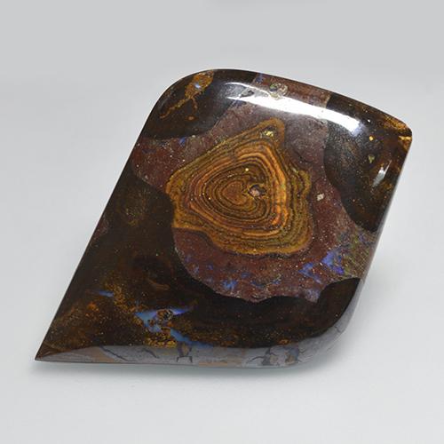 Ópalo boulder multicolor natural de 39,46 ct, forma elegante, opaco