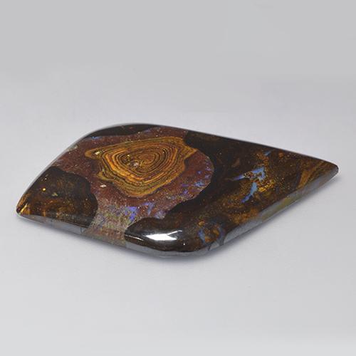 Ópalo boulder multicolor natural de 39,46 ct, forma elegante, opaco