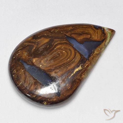 Ópalo boulder multicolor natural de 33,73 ct, forma elegante, translúcido