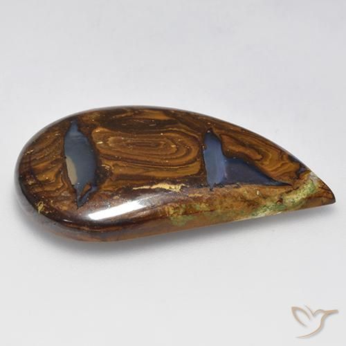 Ópalo boulder multicolor natural de 33,73 ct, forma elegante, translúcido