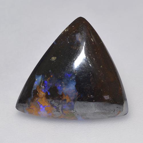 Ópalo boulder multicolor natural de 5,14 ct, trillón, opaco