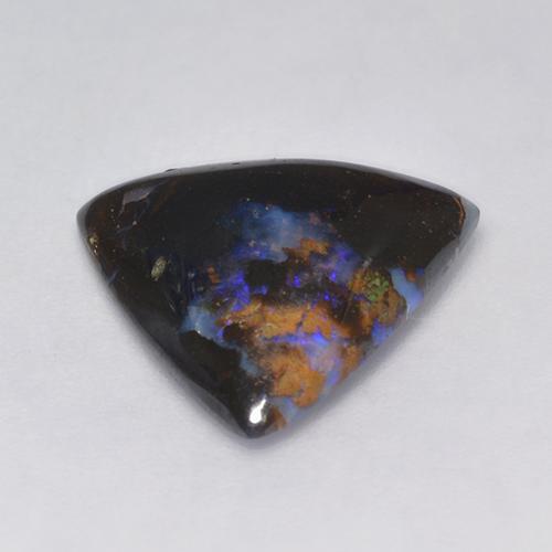 Ópalo boulder multicolor natural de 5,14 ct, trillón, opaco