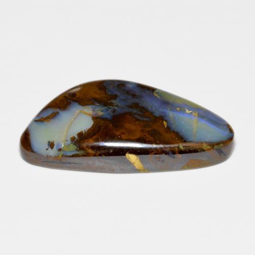 Ópalo boulder multicolor natural de 30,28 ct, forma elegante, opaco