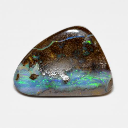 Ópalo boulder multicolor natural de 10,00 ct, forma elegante, opaco