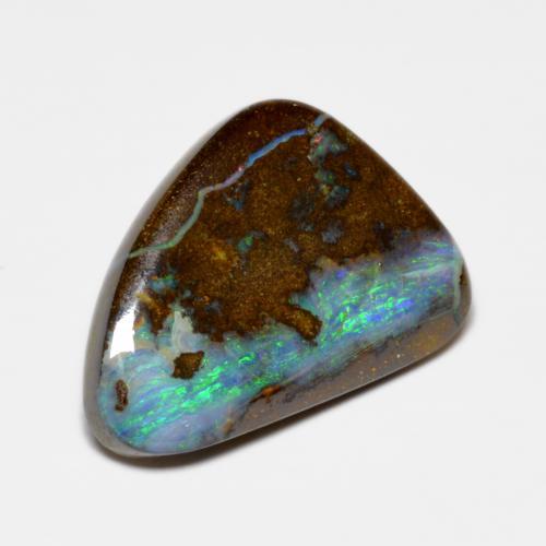 Ópalo boulder multicolor natural de 10,00 ct, forma elegante, opaco