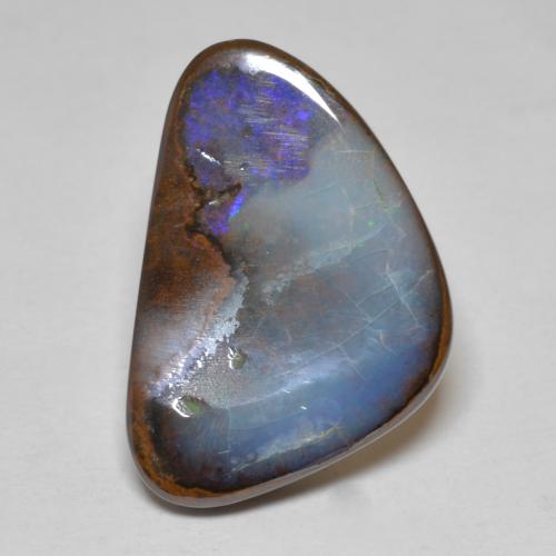Ópalo boulder multicolor natural de 12,56 ct, forma elegante, opaco