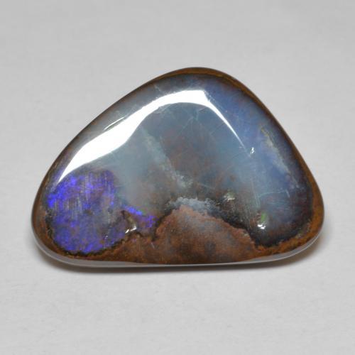 Ópalo boulder multicolor natural de 12,56 ct, forma elegante, opaco