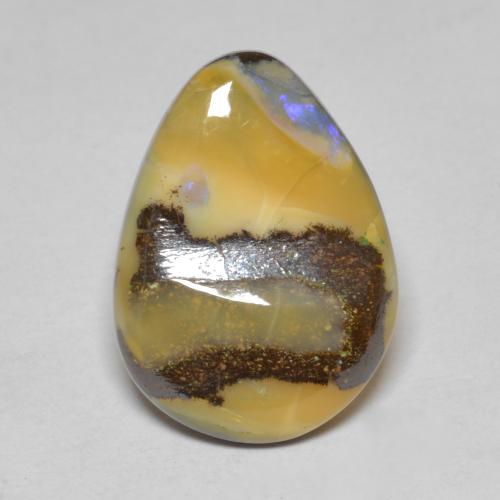 Ópalo de roca Multicolor natural de 7.43 ct, Forma elegante, Opaco