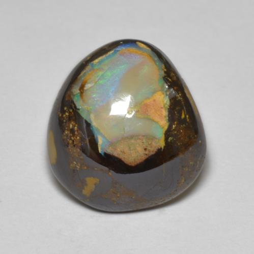 Ópalo boulder multicolor natural de 8,07 ct, forma elegante, opaco
