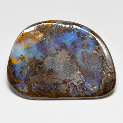 Ópalo boulder multicolor natural de 49,06 ct, forma elegante, opaco