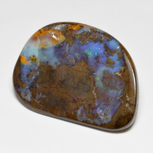 Ópalo boulder multicolor natural de 49,06 ct, forma elegante, opaco