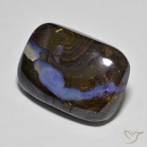 Ópalo de roca Multicolor natural de 13.78 ct, Forma Cojín, Translúcido