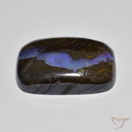 Ópalo de roca Multicolor natural de 13.78 ct, Forma Cojín, Translúcido