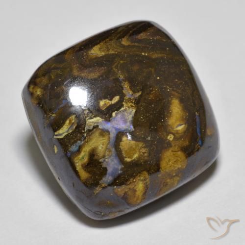 Ópalo de roca Multicolor natural de 21.39 ct, Forma Cojín, Opaco