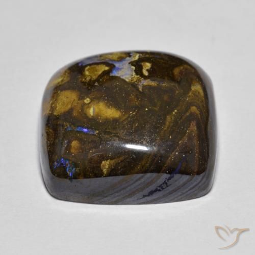 Ópalo de roca Multicolor natural de 21.39 ct, Forma Cojín, Opaco