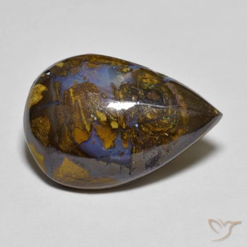 10.43ct Natural Multicolor Ópalo de roca, En forma de pera, Opaco
