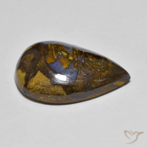 Ópalo de roca Multicolor natural de 10.43 ct, En forma de pera, Opaco