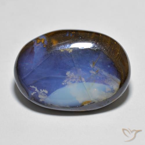 13.49ct Natural Multicolor Ópalo de roca, Ovalada, Opaco