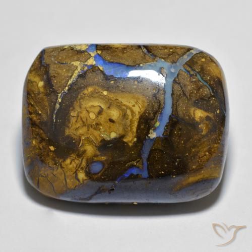 21.82ct Natural Multicolor Ópalo de roca, Forma Cojín, Opaco