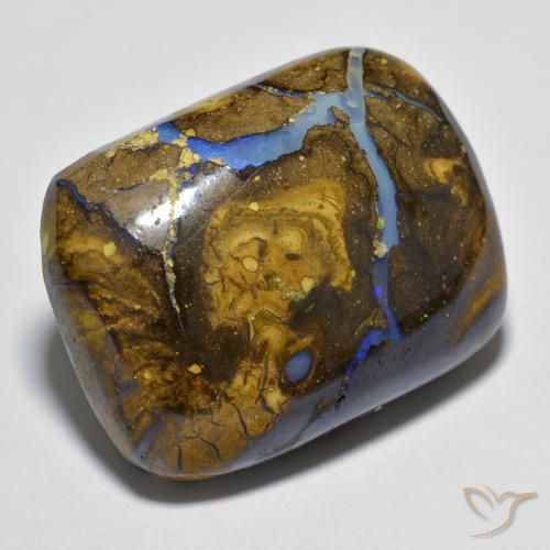 Ópalo de roca Multicolor natural de 21.82 ct, Forma Cojín, Opaco