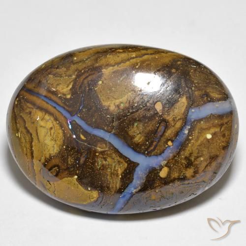 28.09ct Natural Multicolor Ópalo de roca, Ovalada, Opaco