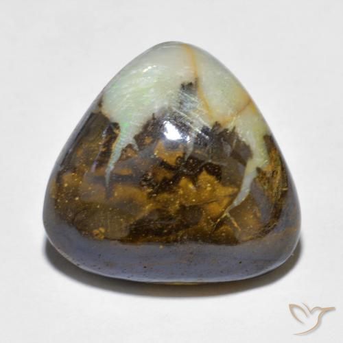 12.73ct Natural Multicolor Ópalo de roca, Trillón, Opaco