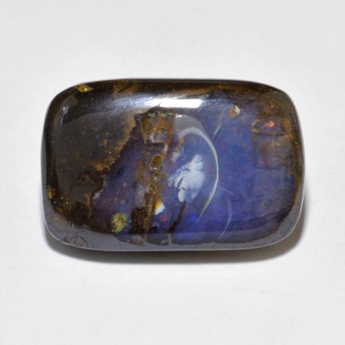 Ópalo boulder multicolor natural de 10,20 ct, corte cojín, opaco