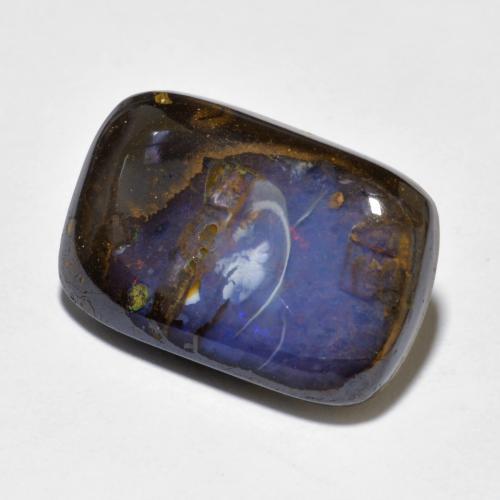 Ópalo boulder multicolor natural de 10,20 ct, corte cojín, opaco