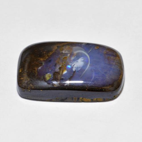 Ópalo boulder multicolor natural de 10,20 ct, corte cojín, opaco