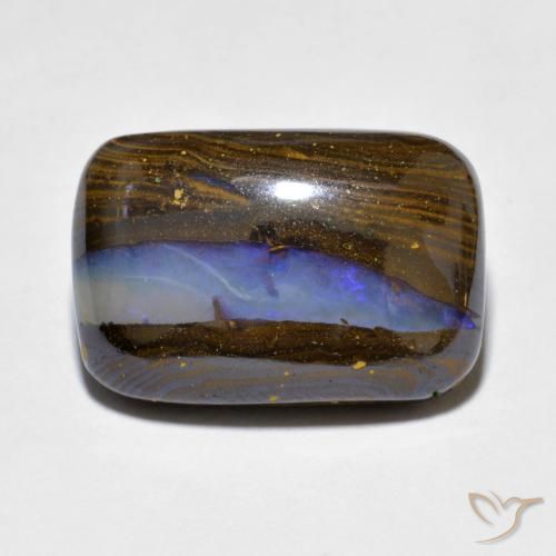 10.97ct Natural Multicolor Ópalo de roca, Forma Cojín, Opaco