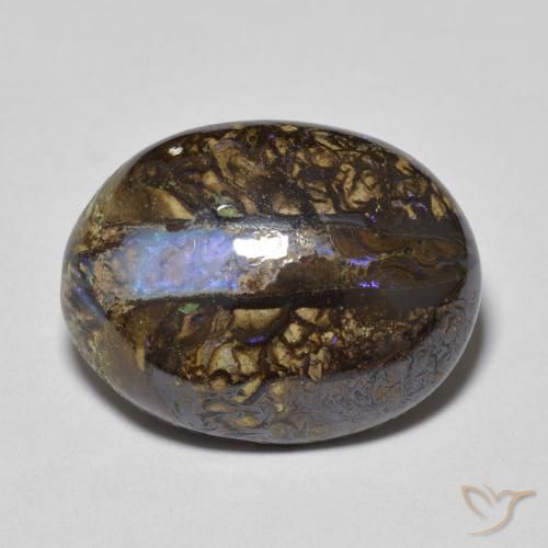 7.69ct Natural Multicolor Ópalo de roca, Ovalada, Opaco