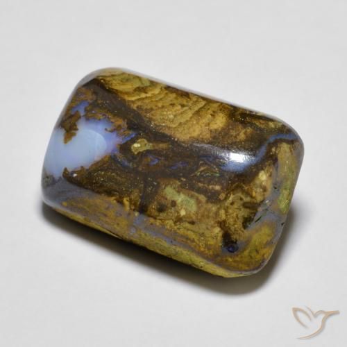 Ópalo de roca Multicolor natural de 11.36 ct, Forma Cojín, Opaco