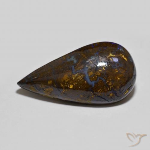 18.19ct Natural Multicolor Ópalo de roca, En forma de pera, Opaco