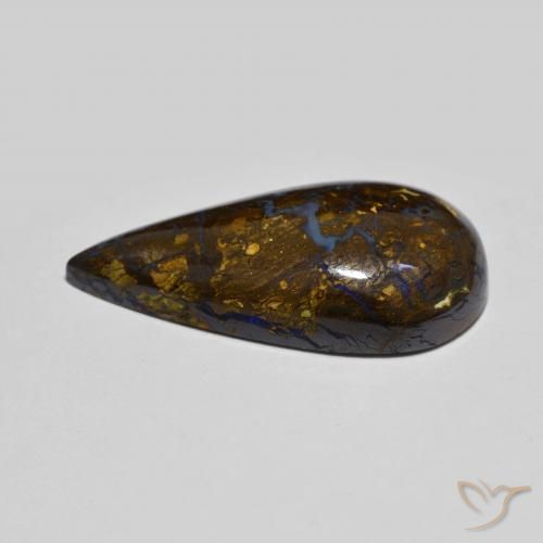 Ópalo de roca Multicolor natural de 18.19 ct, En forma de pera, Opaco