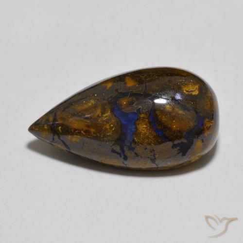 8.32ct Natural Multicolor Ópalo de roca, En forma de pera, Opaco