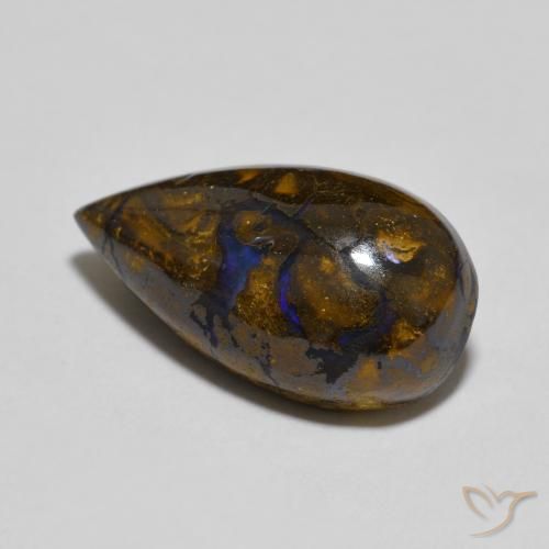 Ópalo de roca Multicolor natural de 8.32 ct, En forma de pera, Opaco