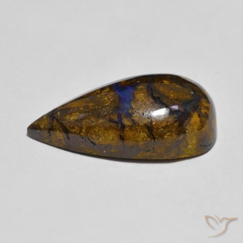 Ópalo de roca Multicolor natural de 8.32 ct, En forma de pera, Opaco