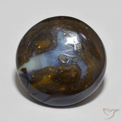 11.65ct Natural Multicolor Ópalo de roca, Redondo, Opaco