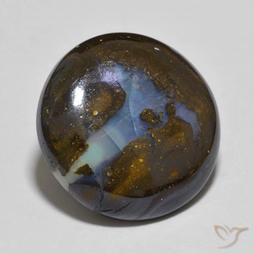 Ópalo de roca Multicolor natural de 11.65 ct, Redondo, Opaco