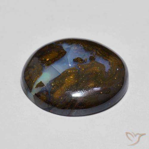 Ópalo de roca Multicolor natural de 11.65 ct, Redondo, Opaco