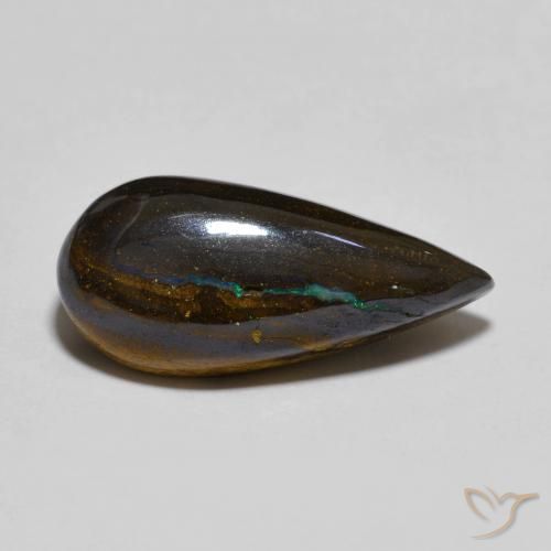 6.90ct Natural Multicolor Ópalo de roca, En forma de pera, Opaco