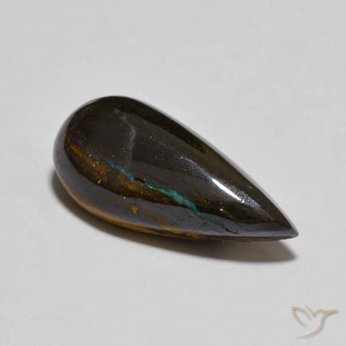 Ópalo de roca Multicolor natural de 6.90 ct, En forma de pera, Opaco