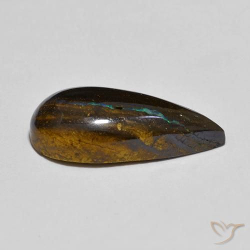 Ópalo de roca Multicolor natural de 6.90 ct, En forma de pera, Opaco