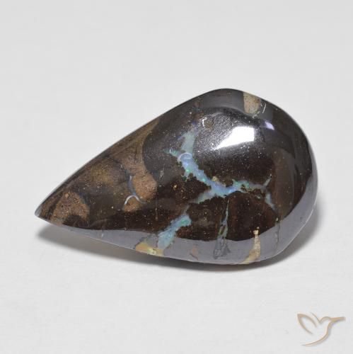 6.10ct Natural Multicolor Ópalo de roca, En forma de pera, Opaco