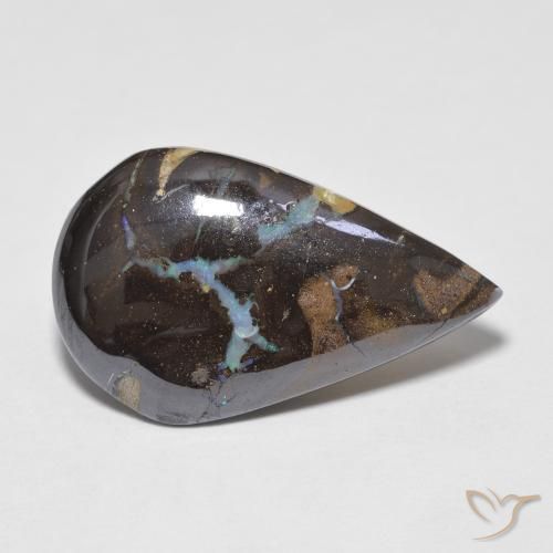 Ópalo de roca Multicolor natural de 6.10 ct, En forma de pera, Opaco